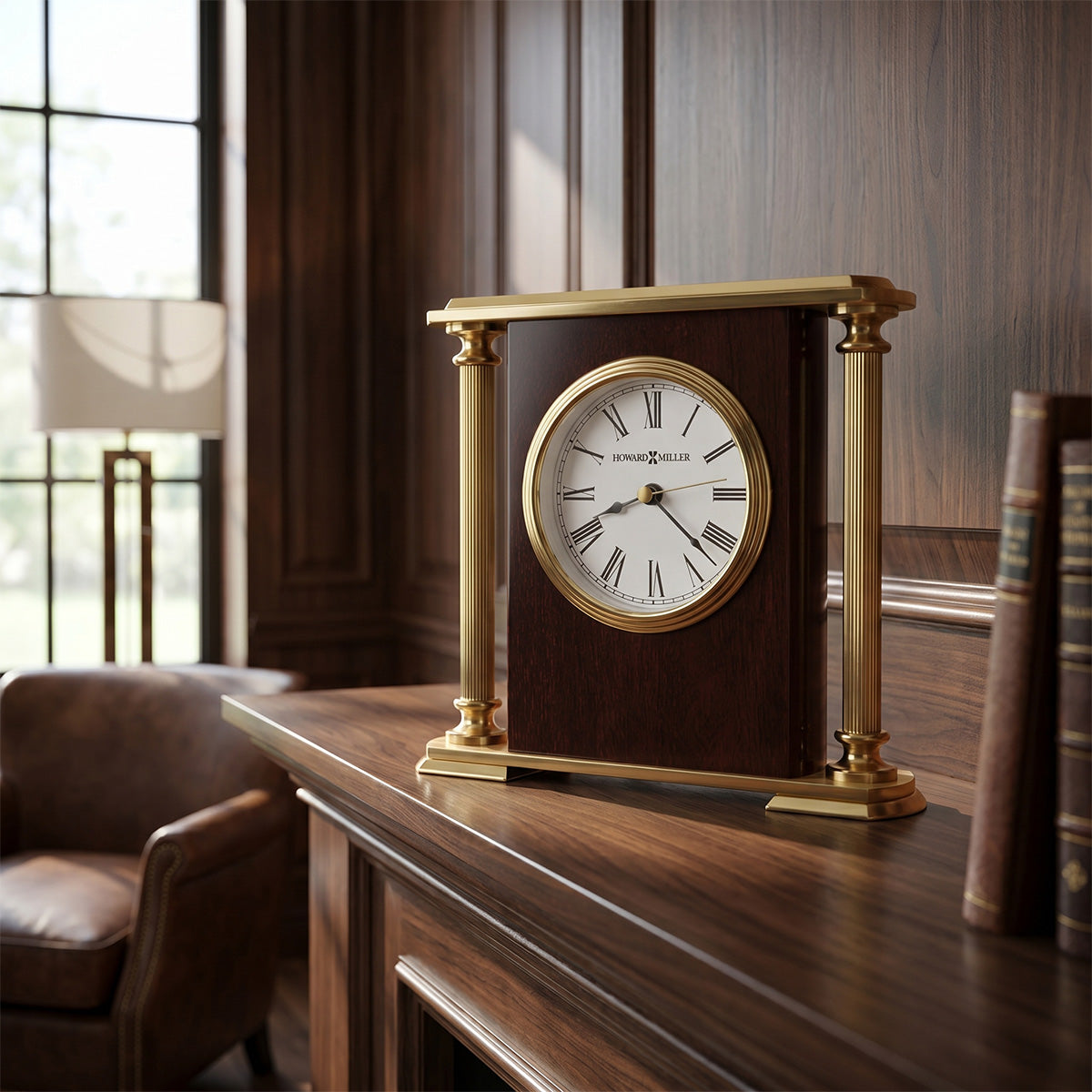 Rosewood Encore Bracket Tabletop Clock